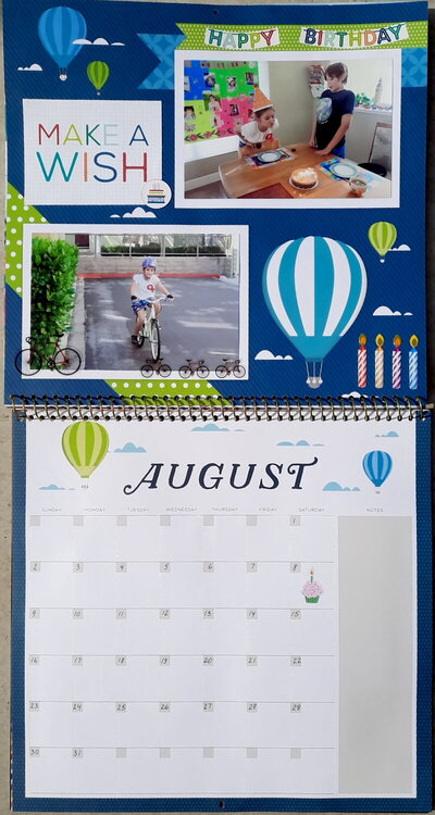 Calendar 2020. August