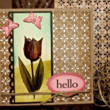 Hello - tulip card
