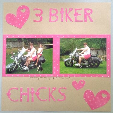 3 biker chicks and a dude (left)