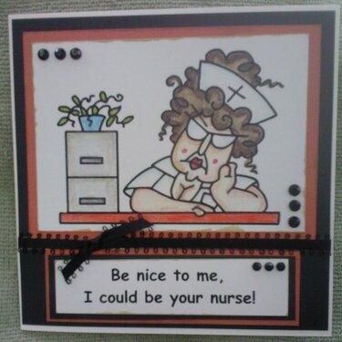 Be nice to me . . . . get well card