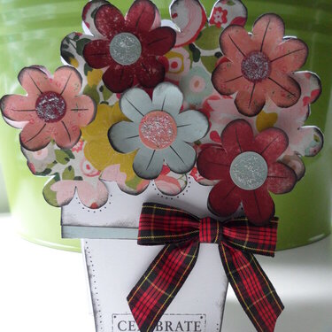 flower pot &#039;celebrate&#039; card