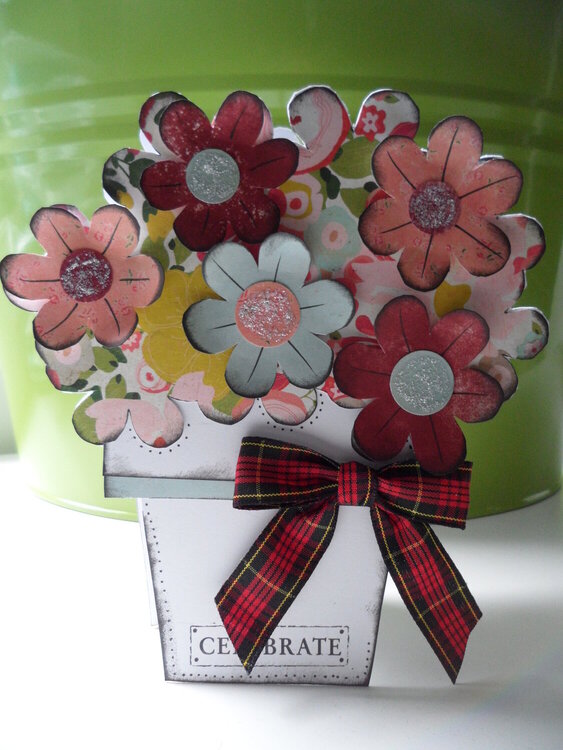 flower pot &#039;celebrate&#039; card