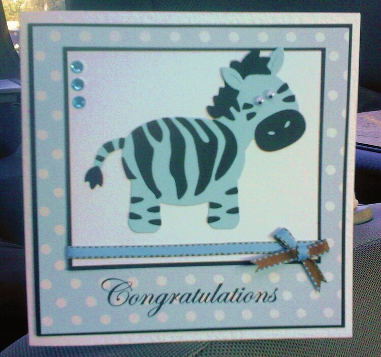 baby boy congratulations card for work colleague
