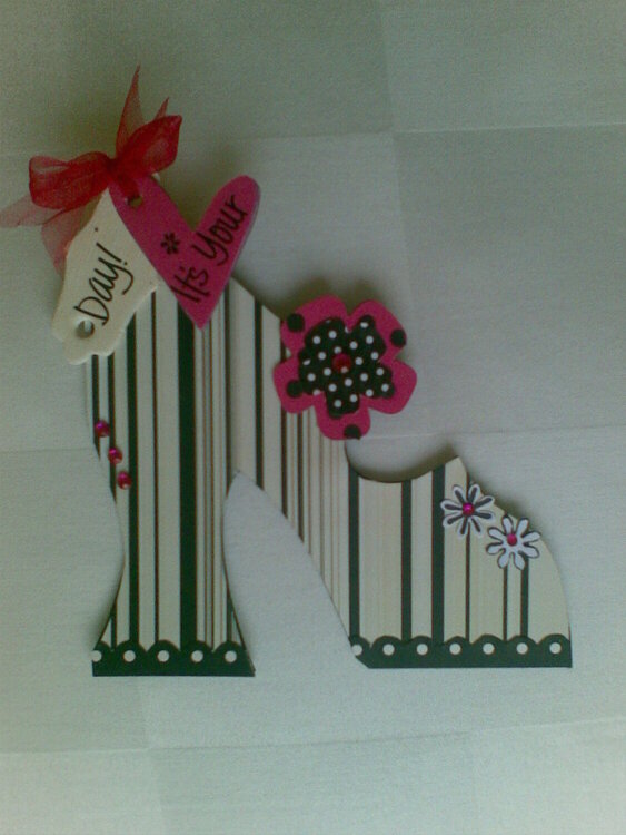 Shoe card for my niece