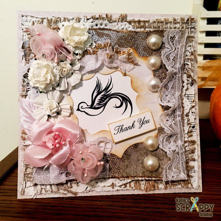 Shabby Chic Thank You Card