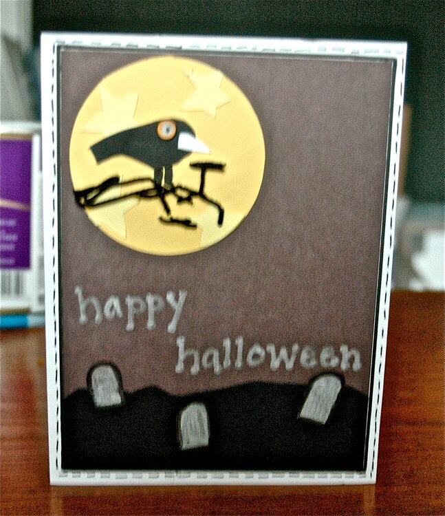 Halloween Crow Card