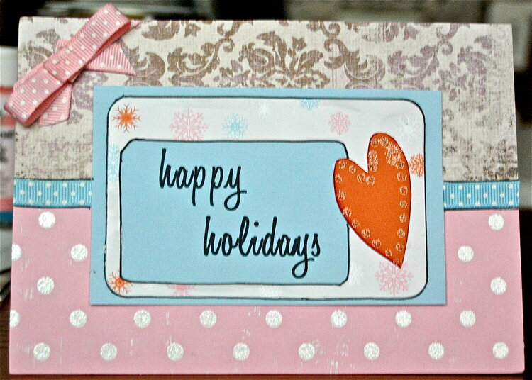 Happy Holidays (Pink &amp; Blue)