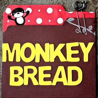 Monkey Bread Recipe Card #3c-1