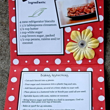 Monkey Bread Recipe Card #3c-2