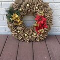 Ruffled Burlap Wreath