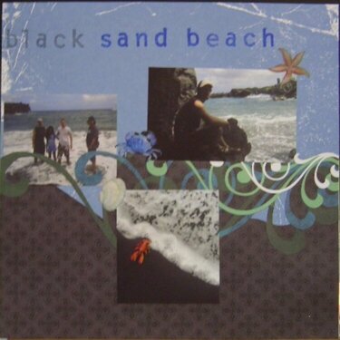 black sand beach
