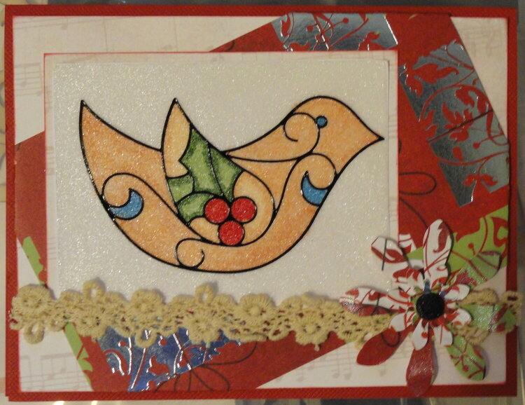 Christmas Card with Bird