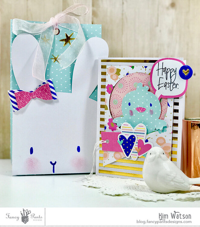 Easter bunny bag &amp; card set *Fancy Pants Designs*