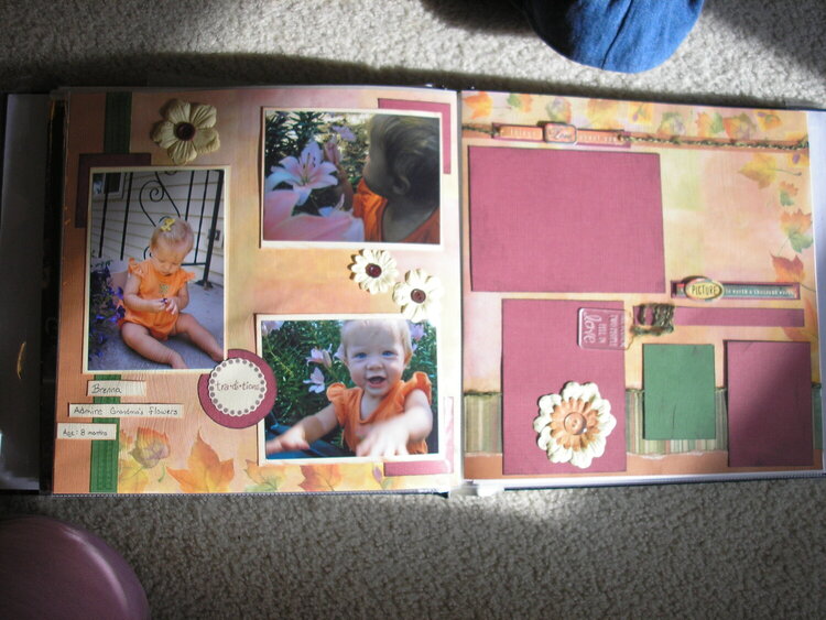 Sweet pea 2 page layout