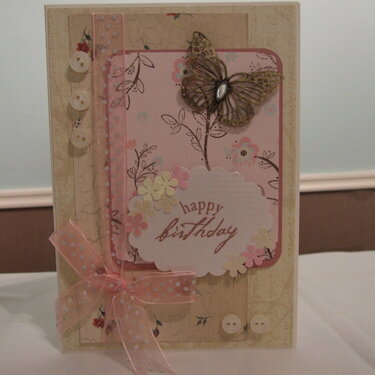 Pink birthday card