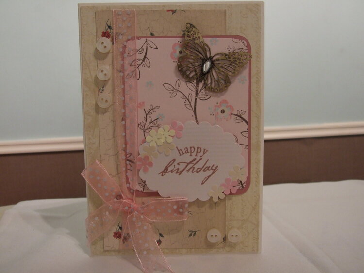 Pink birthday card