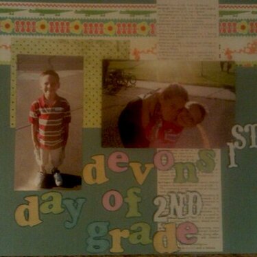 Devon&#039;s First day of 2nd grade!