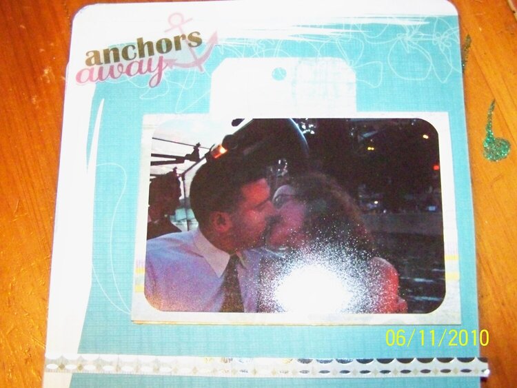 Cruise ship page, with photo flap down