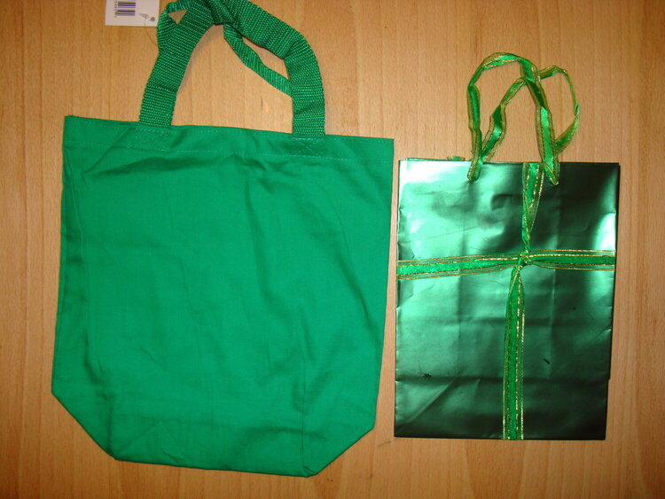 Green bags for color swap