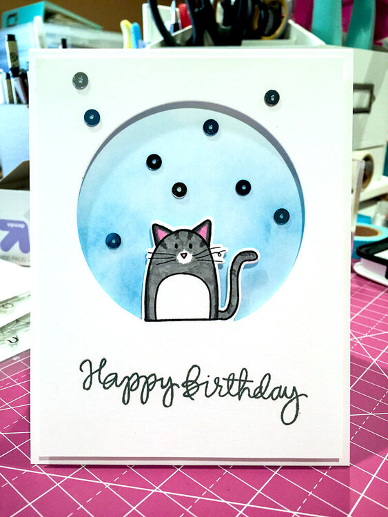 Kitty Happy Birthday Card