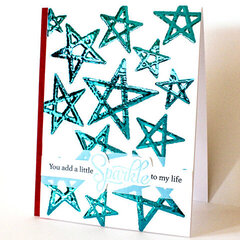 Sparkled In My Life foiled card