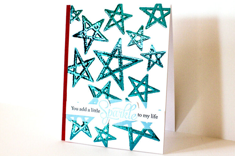 Sparkled In My Life foiled card