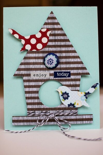 listgirl Enjoy Today Birdhouse Card *Lily Bee*