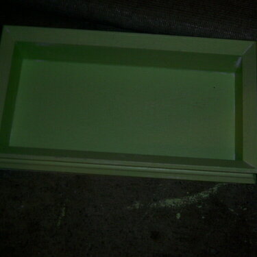 Lime green tray or shadowbox