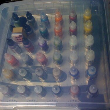 Stickles and Alcohol Ink storage
