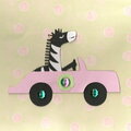 zebra car