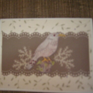 Bird stamp Bday card