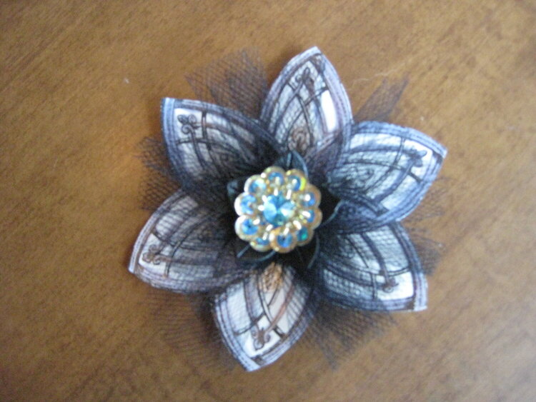 tulle and cut out flower