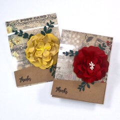 3D flower vintage cards