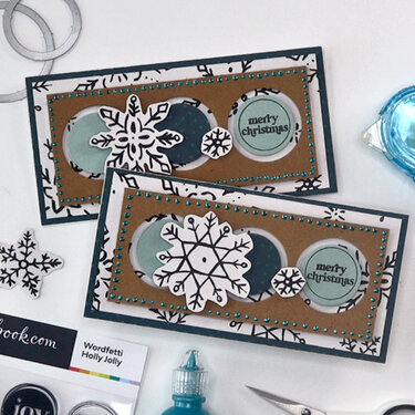 Boho Peekaboo Mini Slimline Card