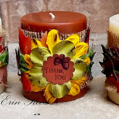 Fall Decor Candle **Tombow & Canvas Corp & Birds of a Feather**