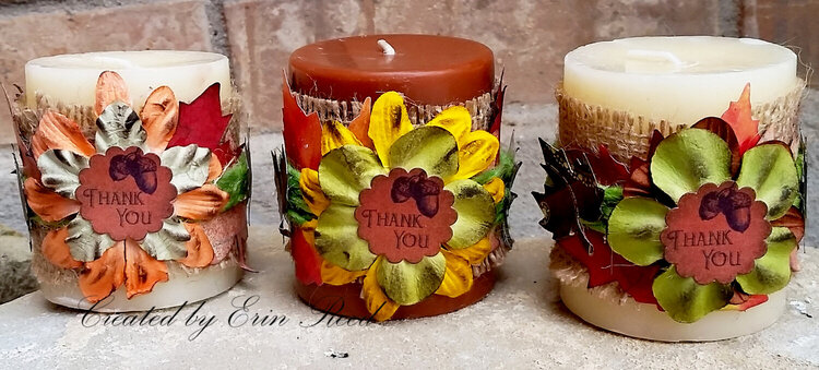 Fall Decor Candle **Tombow &amp; Canvas Corp &amp; Birds of a Feather**