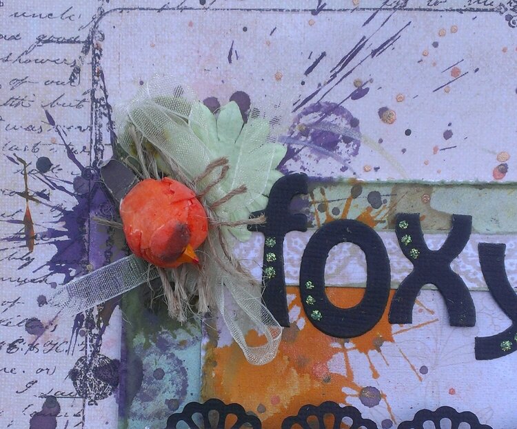 Foxty 2013 **Off the Rails** with splatter stain tutorial