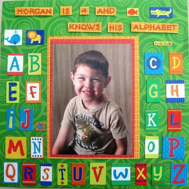 Morgan is 4 and knows his alphabet