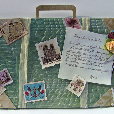 Vintage Suitcase Shaped Card