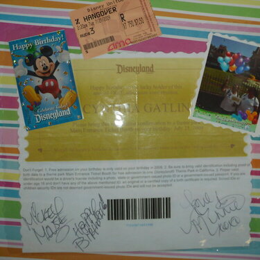 This is my Golden ticket into Disneyland on my Birthday 2010