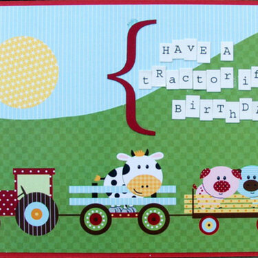 Tractorific Day card by Tina Werner