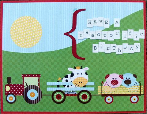 Tractorific Day card by Tina Werner