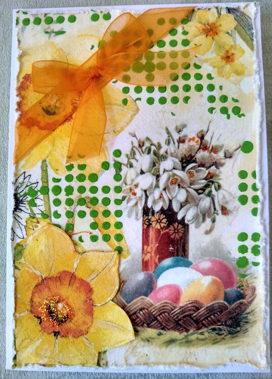 A2 (C6 UK) Easter Rice Paper Cards
