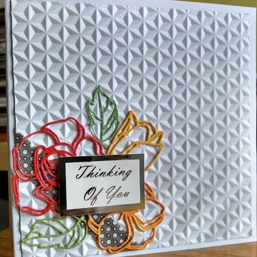 Test Card Using 3D Embossing folder