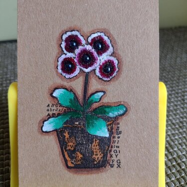 Test piece - Trying acrylics on craft card