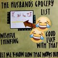 Husband's Grocery List