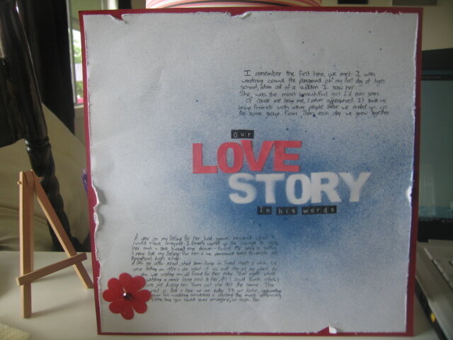 Our love story- in his words