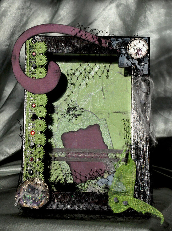 Grungy Steampunked Scrapbooked Picture Frame