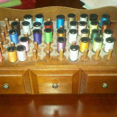 Thread box I bought at garage sale for 75 cents