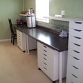 New countertop desk with two workstations